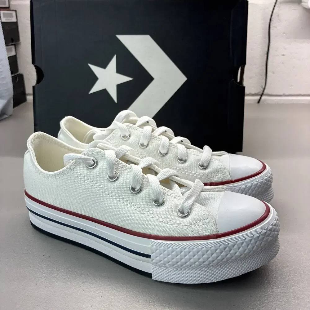 New Converse Canvas All Star CTAS EVA Lift OX Low Top White Kids Size 1 Youth